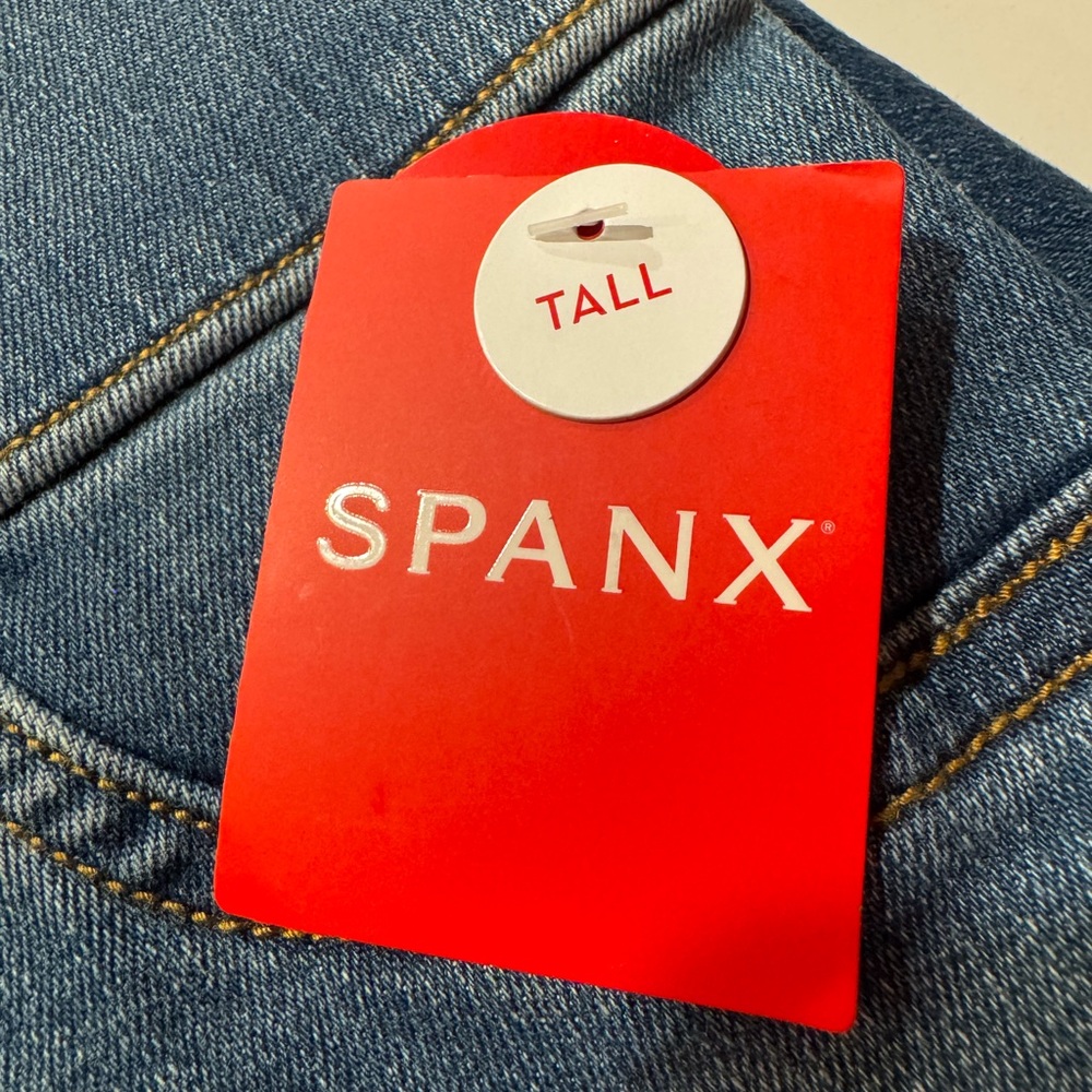 SPANX Blue Flare Jeans for Women - Picture 3 of 6